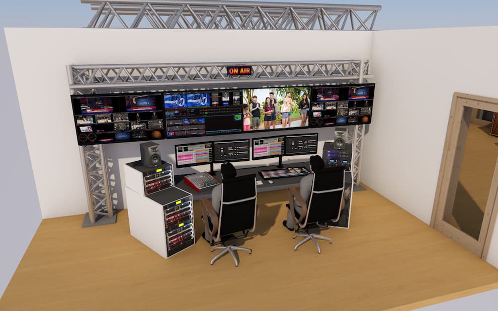 tv control room layout